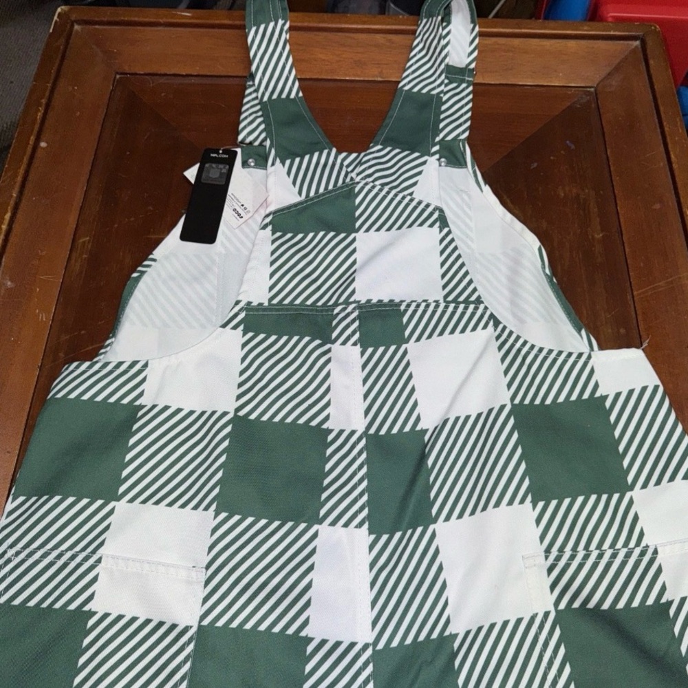 New York Jets Overalls Plaid Bib Men’s Large FOCO NFL Football New With Tags - Picture 4 of 9
